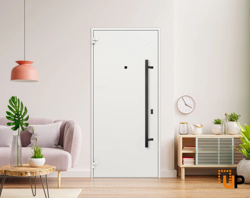 Single swing metal-aluminum modern exterior door | Deux 6678 Oak | 36 x 80 photo#4