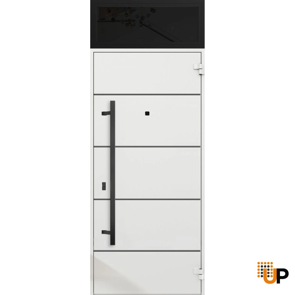 Single swing metal-aluminum modern exterior door | Deux 6683 Oak | 36 x 96 photo#2