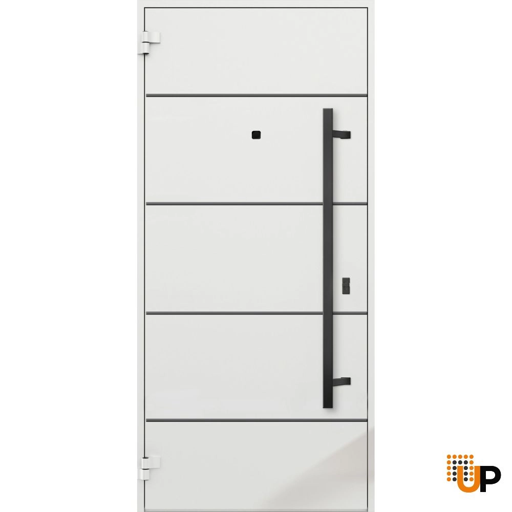 Single swing metal-aluminum modern exterior door | Deux 6683 Oak | 36 x 80 photo#2