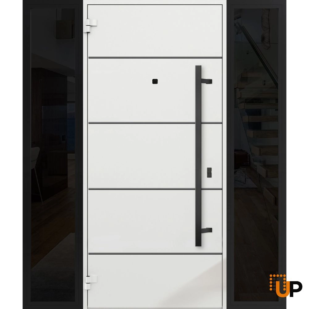 Single swing metal-aluminum modern exterior door | Deux 6683 Oak | 60 x 80 photo#2