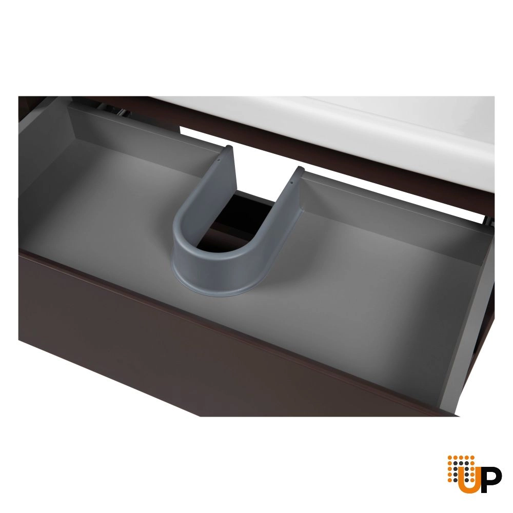 Modern Free standing Bathroom Vanity with Washbasin | Elit Brown Matte Collection | Non-Toxic Fire-Resistant MDF-40" photo#5