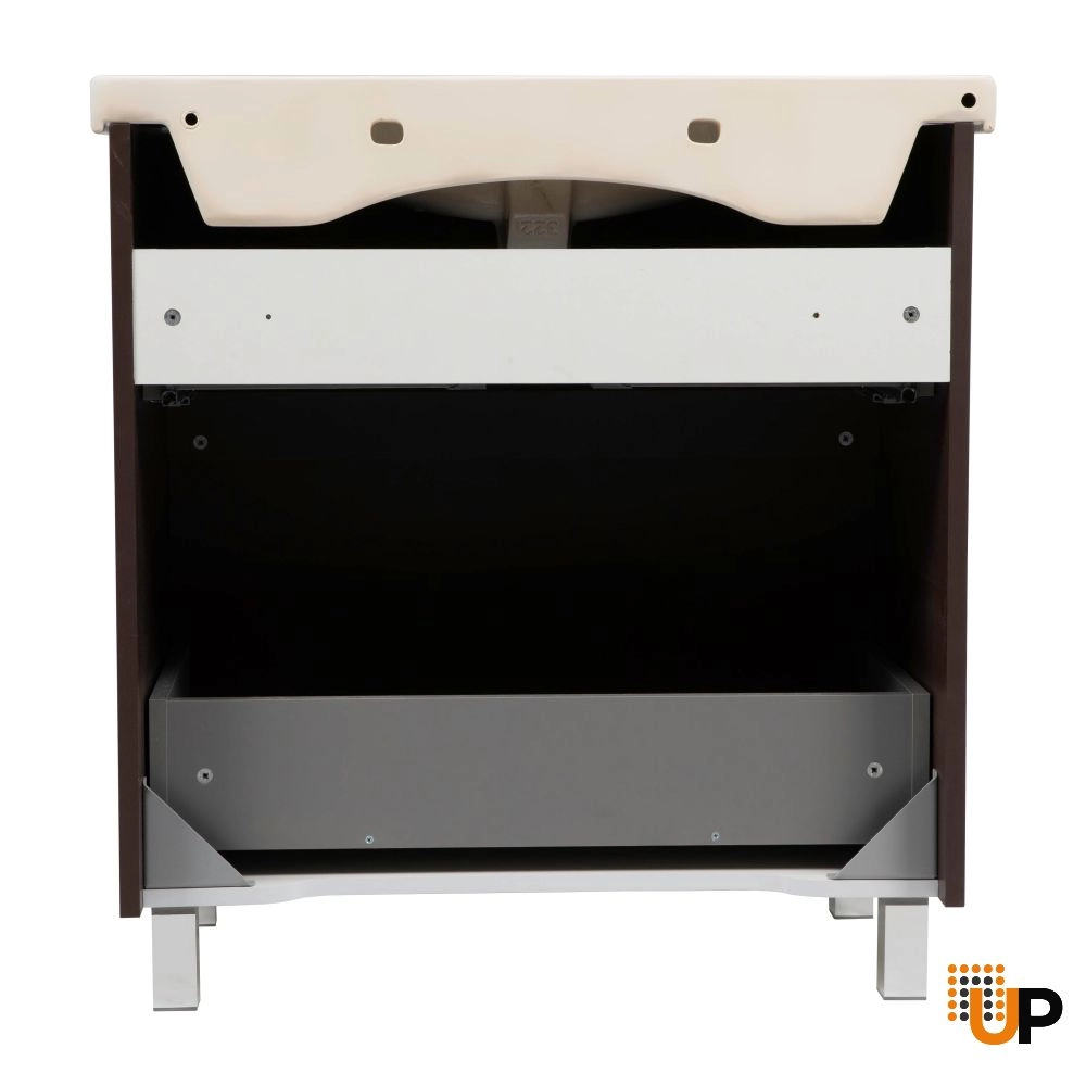 Modern Free standing Bathroom Vanity with Washbasin | Elit Brown Matte Collection | Non-Toxic Fire-Resistant MDF-40" photo#4