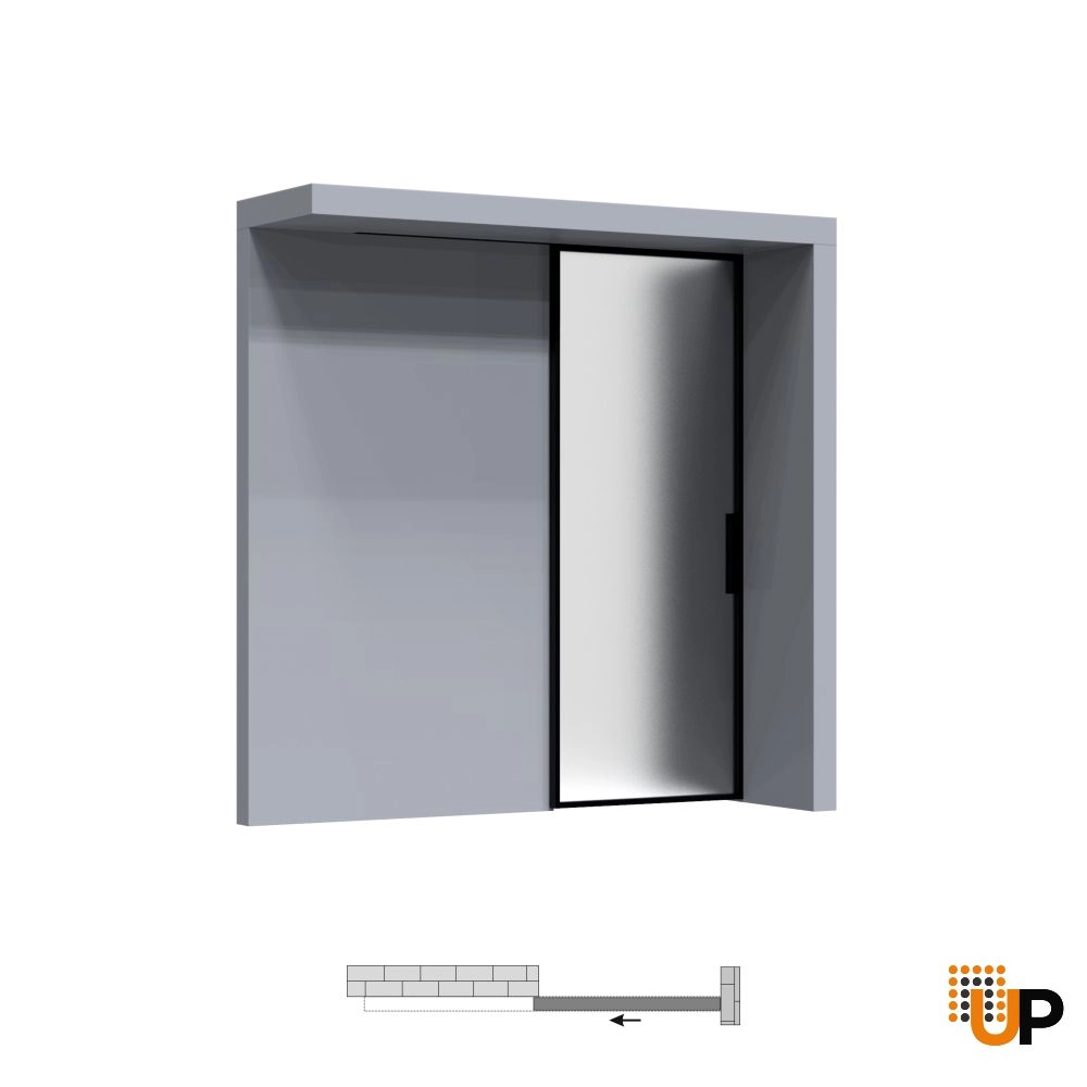 Lumo 1900 interior hidden barn door 32x80 black aluminum Photo #6