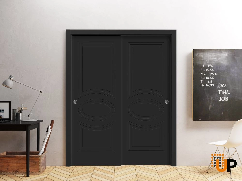 Single solid core interior door slab | Mela 7001 Painted Black | 18 x 80 photo#4