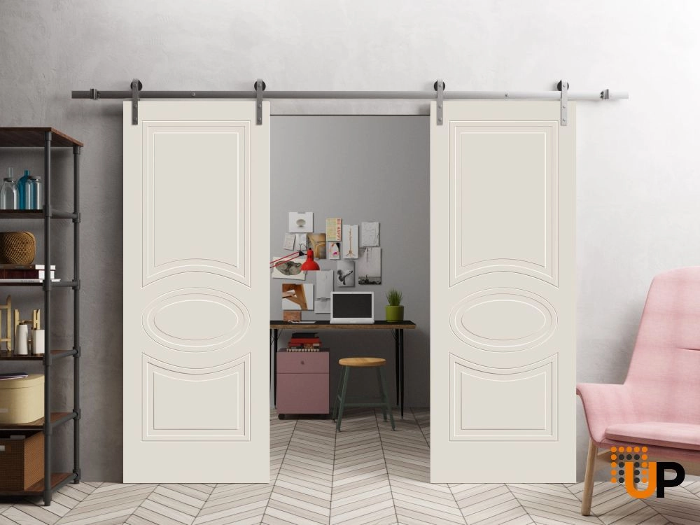 Single solid core interior door slab | Mela 7001 Painted Creamy | 18 x 80 photo#2