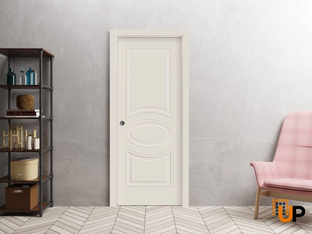 Single solid core sliding interior pocket door | Mela 7001 Painted Creamy | 18 x 80 photo#2