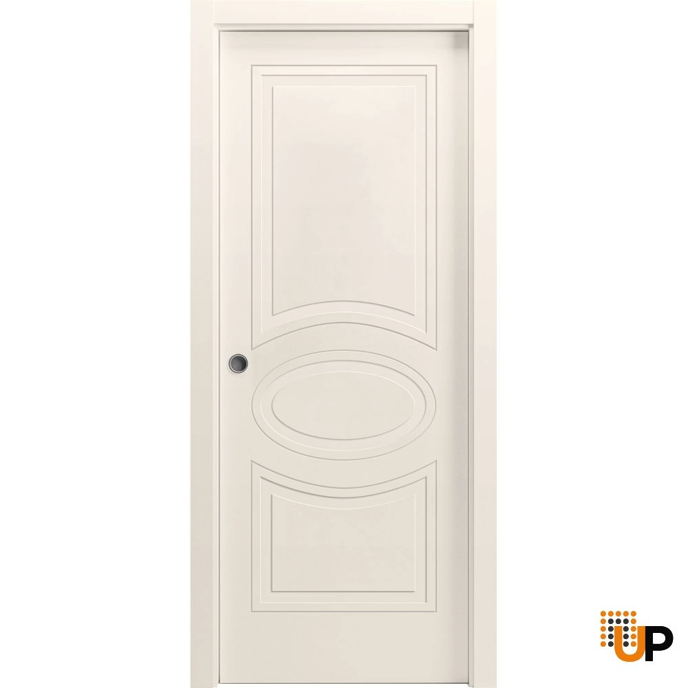 Single solid core sliding interior pocket door | Mela 7001 Painted Creamy | 18 x 80 photo#1