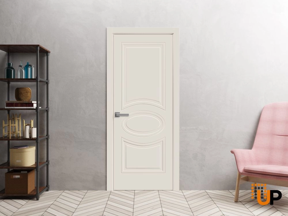 Single solid core interior door slab | Mela 7001 Painted Creamy | 18 x 80 photo#3