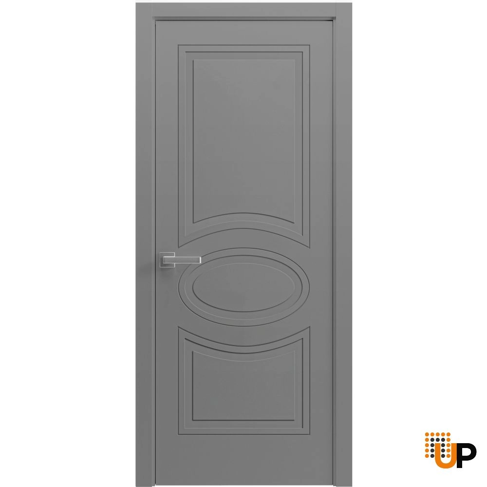 Single solid core interior swing door | Mela 7001 Painted Grey | 30 x 80 photo#1