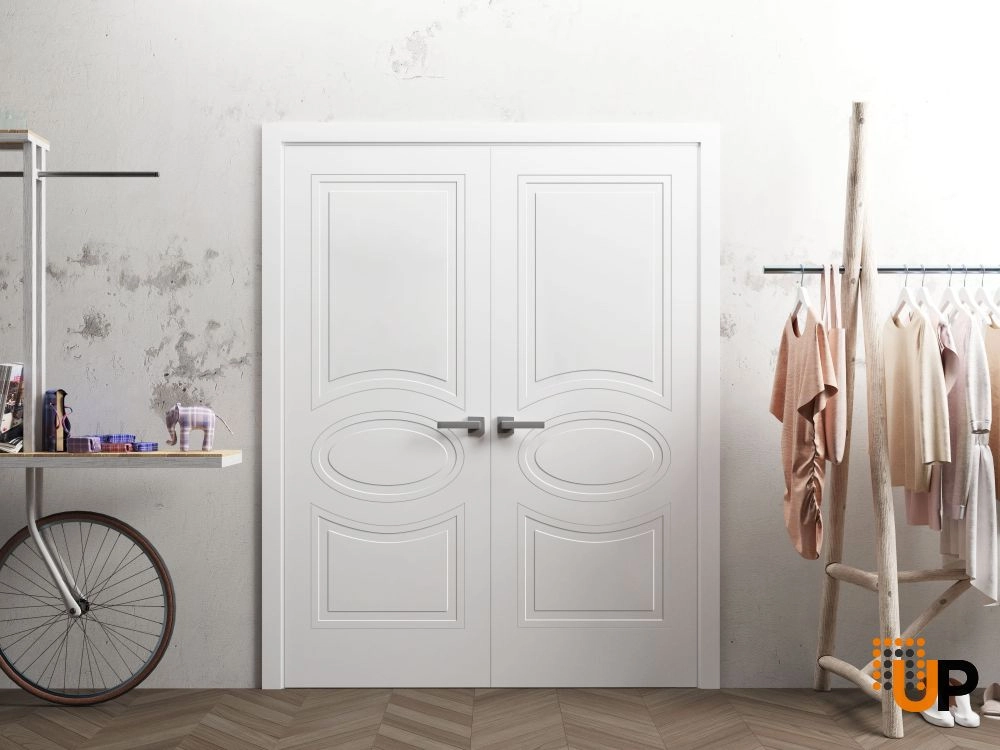 Single solid core interior door slab | Mela 7001 Painted White | 18 x 80 photo#3