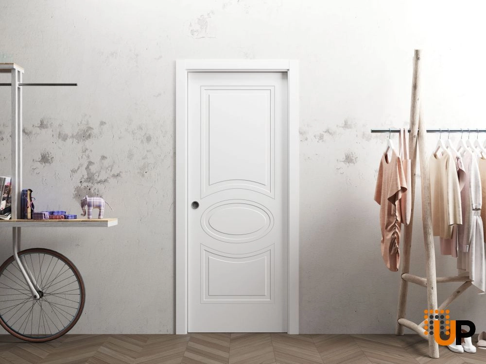 Single solid core interior door slab | Mela 7001 Painted White | 18 x 80 photo#4