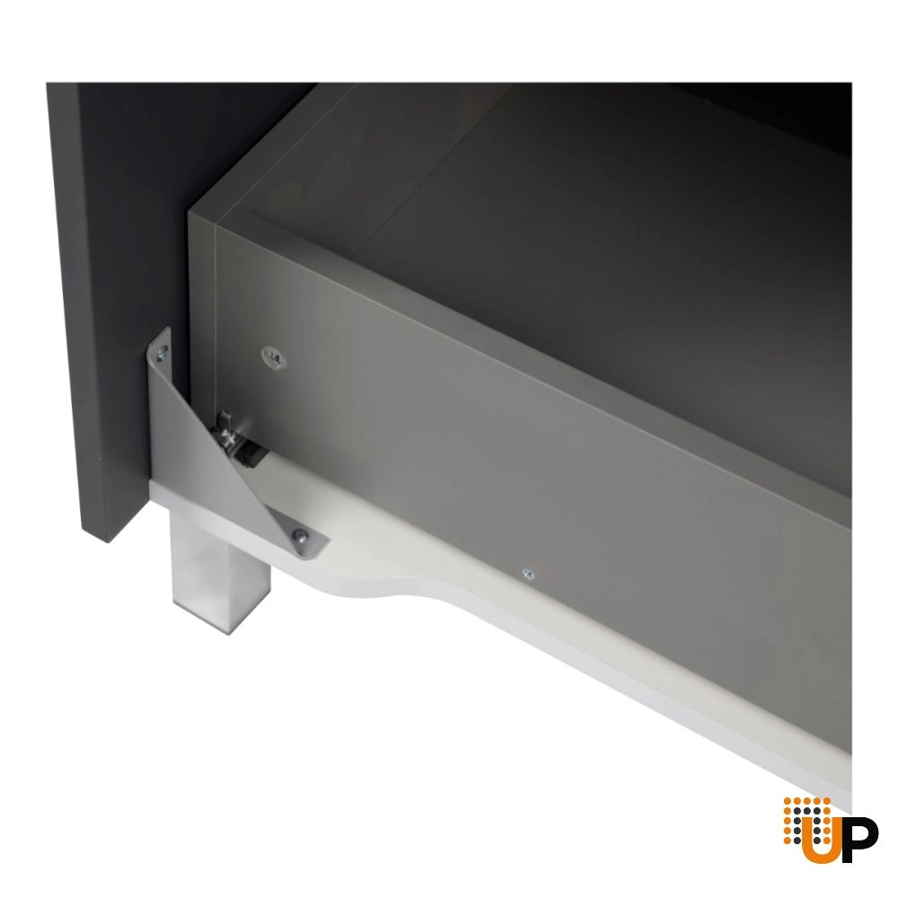Modern Free standing Bathroom Vanity with Washbasin | Elit Graphite Gloss Collection | Non-Toxic Fire-Resistant MDF-24" photo#8
