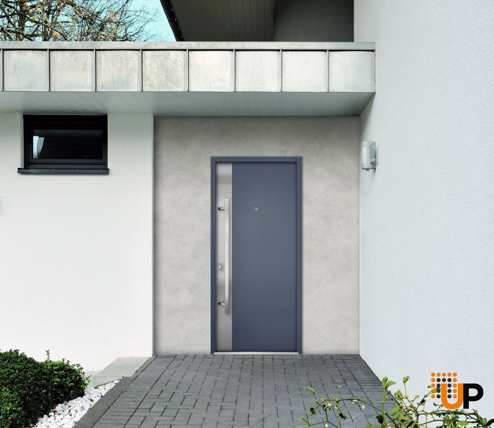 Single swing metal-aluminum modern exterior door | Deux 0729 Gray Graphite | 36 x 80 photo#2