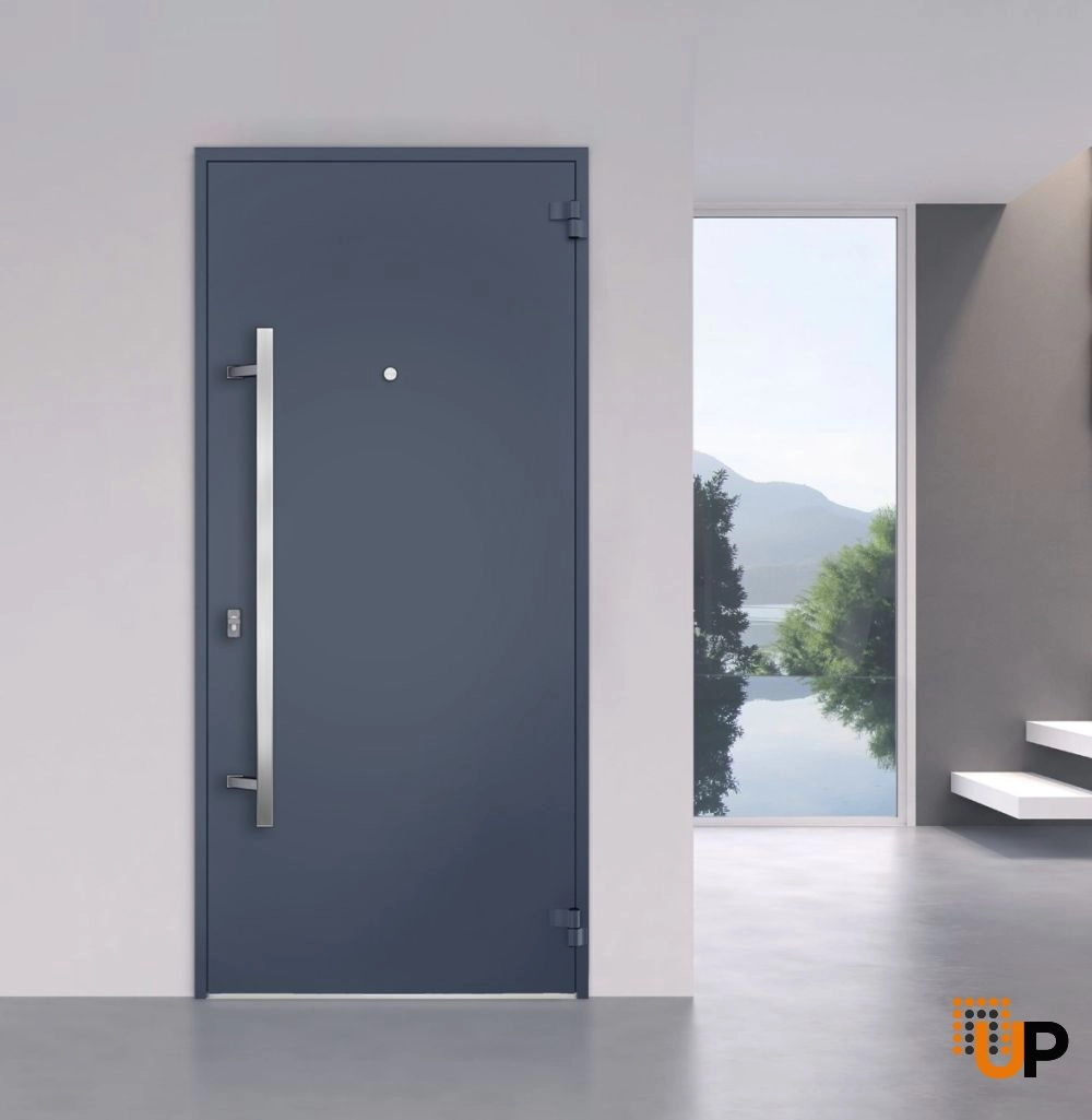 Single swing metal-aluminum modern exterior door | Deux 0729 Gray Graphite | 36 x 80 photo#4
