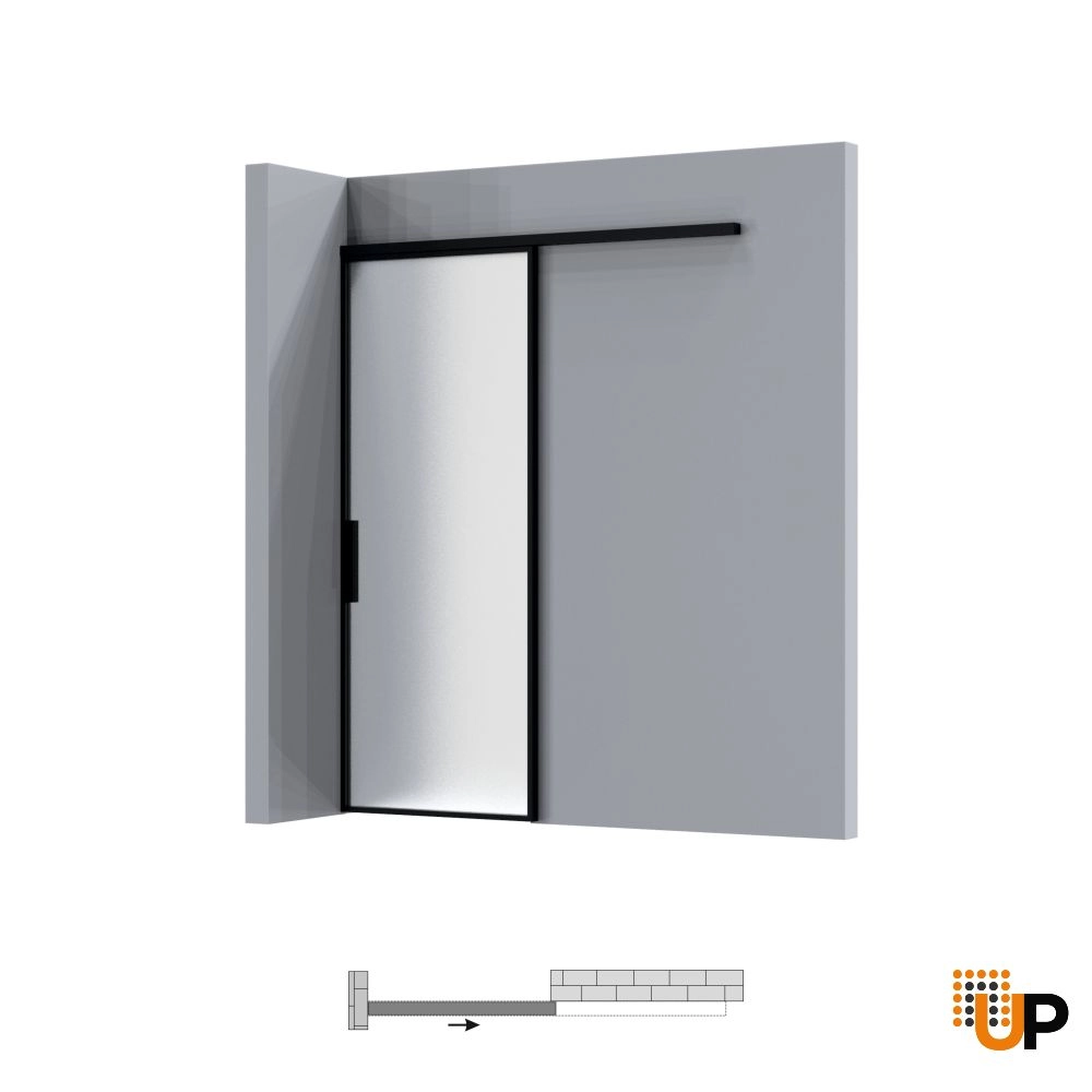 Lumo 1800 interior barn door 24x80 black aluminum Photo #7