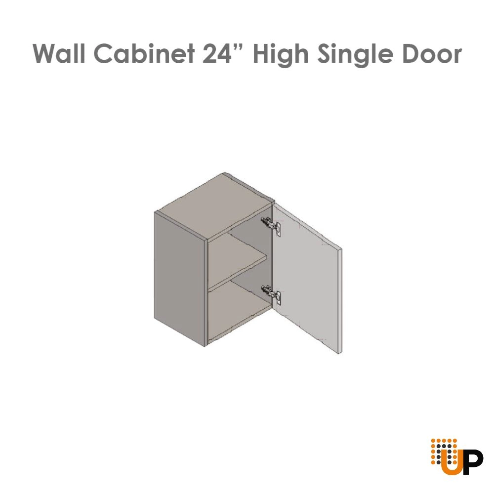 9" x 24" Wall Cabinet-Single Door-with Natural Teak door photo#4