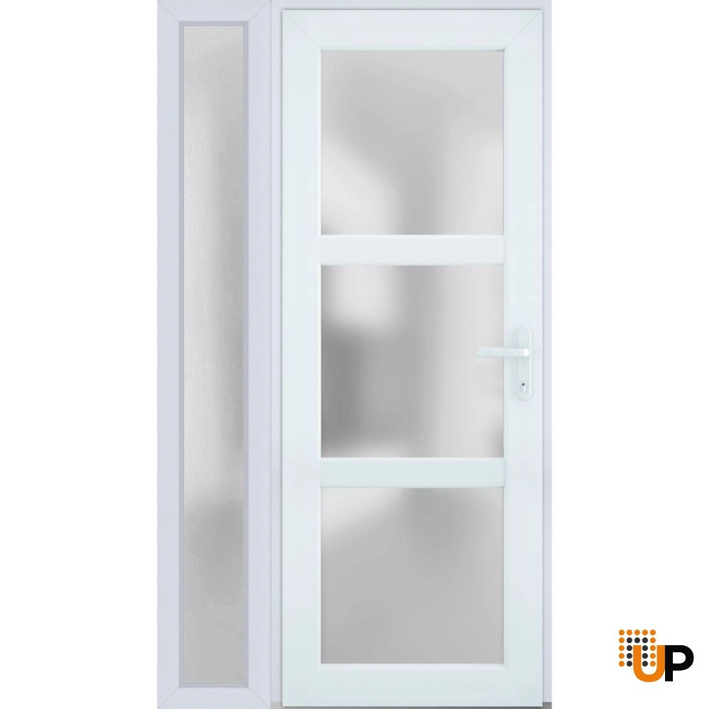Metal-Plastic Side Lite for Entry Door White-14" x 82" photo#2