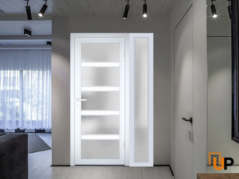 Metal-Plastic Side Lite for Entry Door White-12" x 82" photo#3