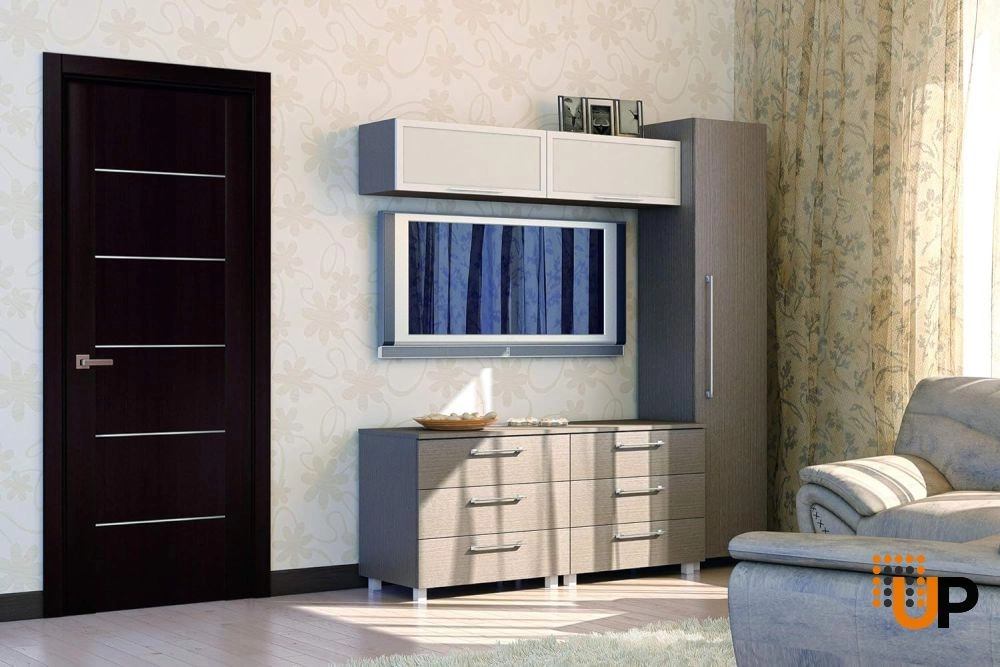 Single solid core modern interior swing door | Planum 0030 Wenge | 28 x 80 photo#2