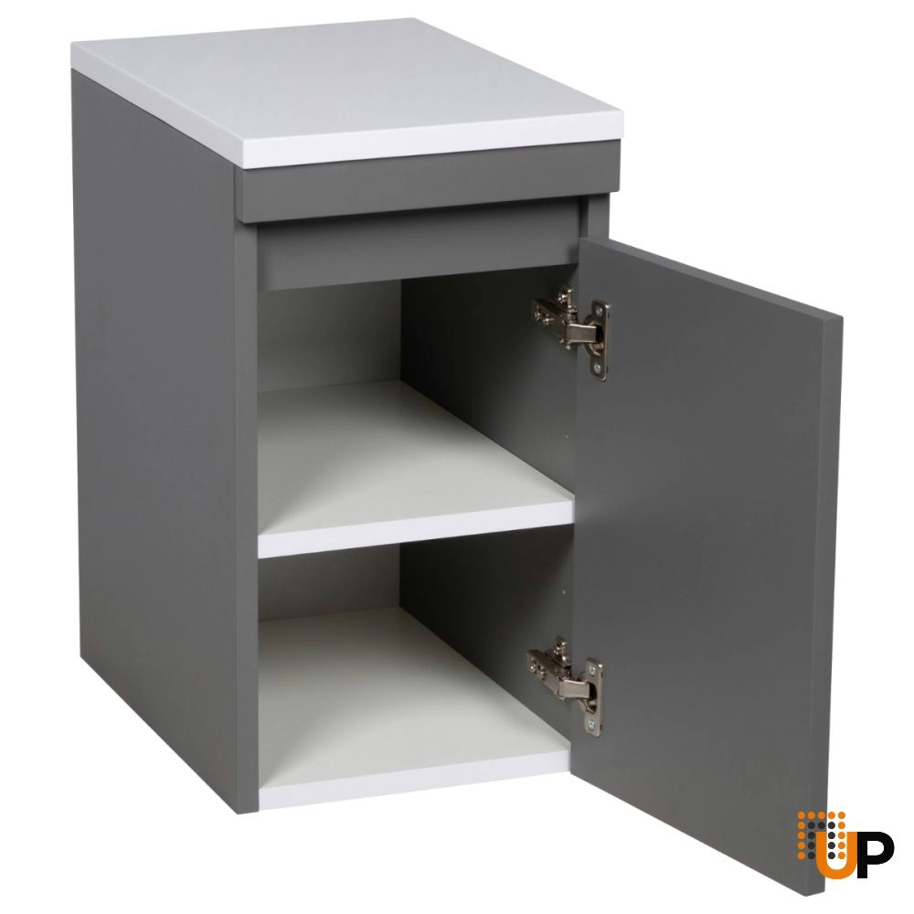 Side Vanity Cabinet NIAGARA Collection Gray Matt Color 12" photo#2