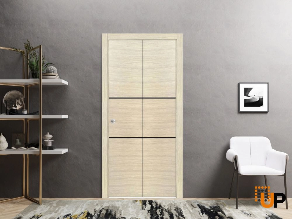 2 folding panels solid wood with honeycomb sliding modern interior bi-fold door | Planum 0014 Natural Veneer | 36 x 80 (2* 18x80) photo#2
