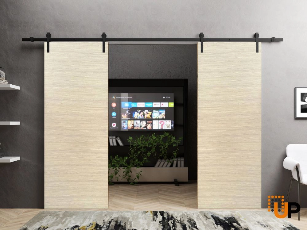 Single solid wood with honeycomb modern interior door slab | Planum 0010 Natural Veneer | 18 x 80 photo#4