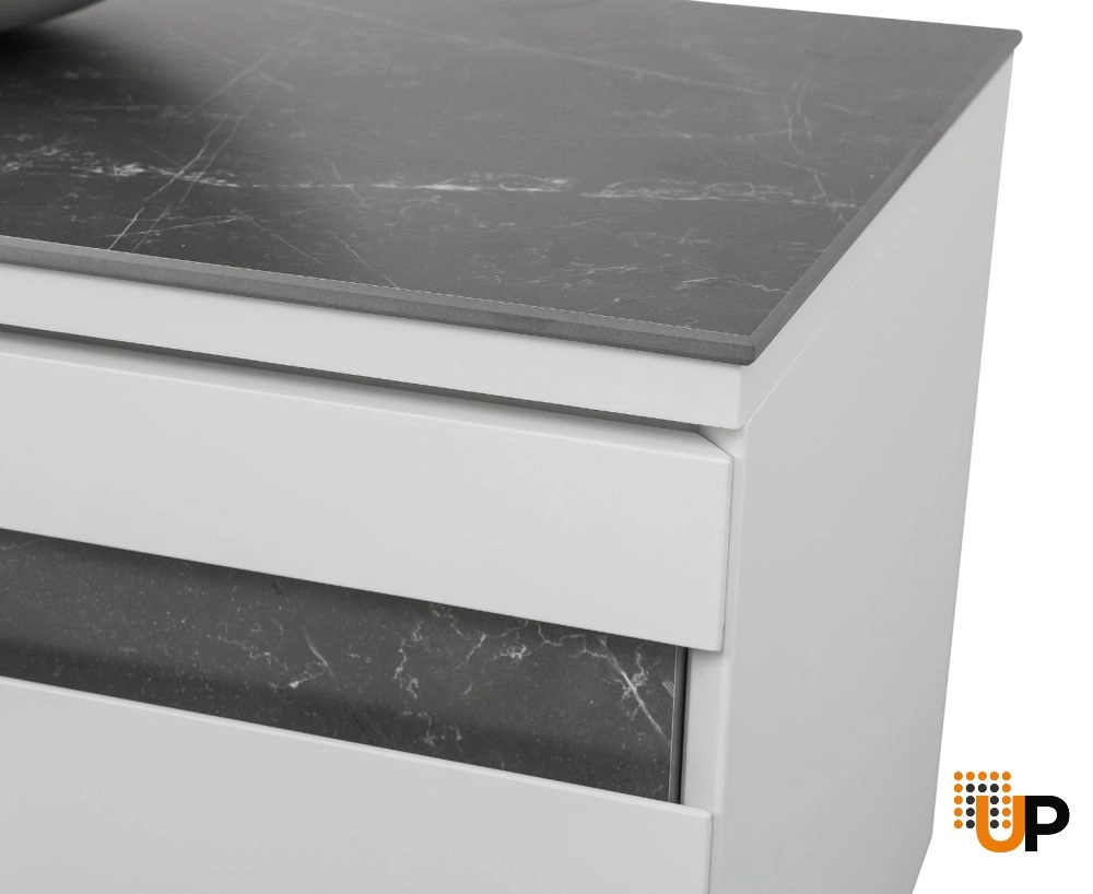 Modern Wall-Mount Bathroom Vanity with Washbasin | Ostin White Matte Collection | Non-Toxic Fire-Resistant MDF-36" photo#6