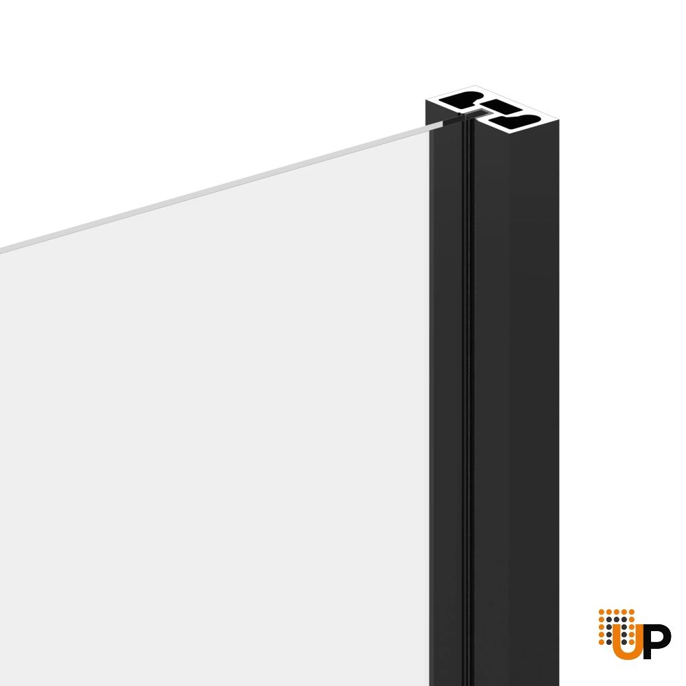 Lumo 1800 interior barn bypass door 48x80 (2* 24x80) black aluminum Photo #8