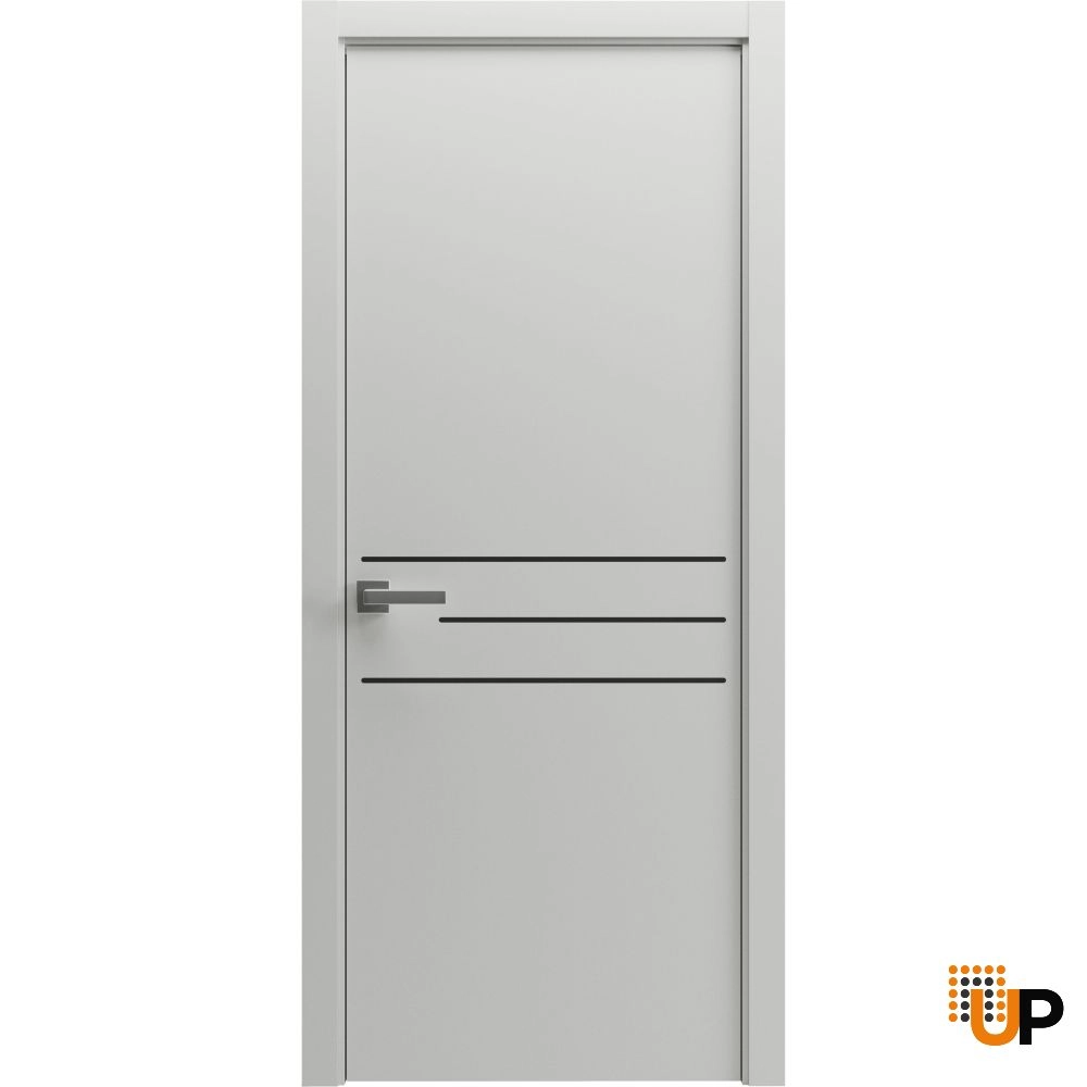 Single solid core interior swing door | Riviera 9001 Matte Grey photo#1