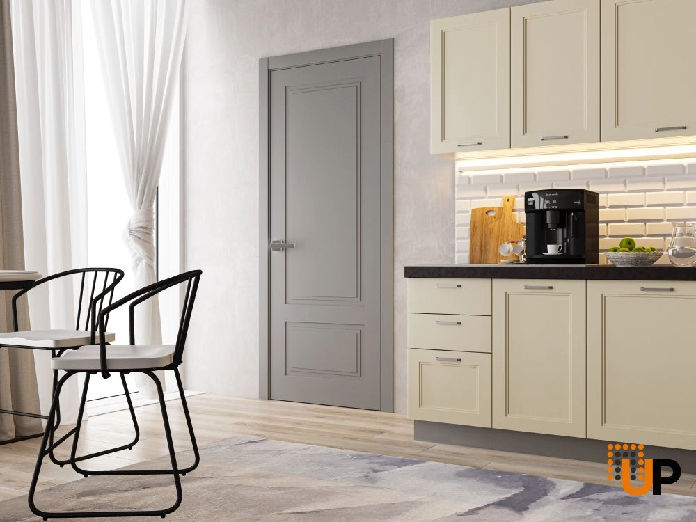 Single solid core interior swing door | Majestic 9003 Matte Grey photo#2
