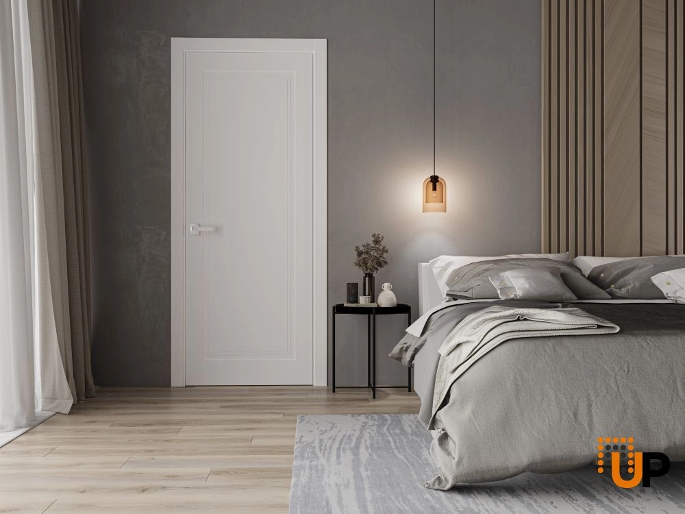 Single solid core interior swing door | Majestic 9004 White photo#2