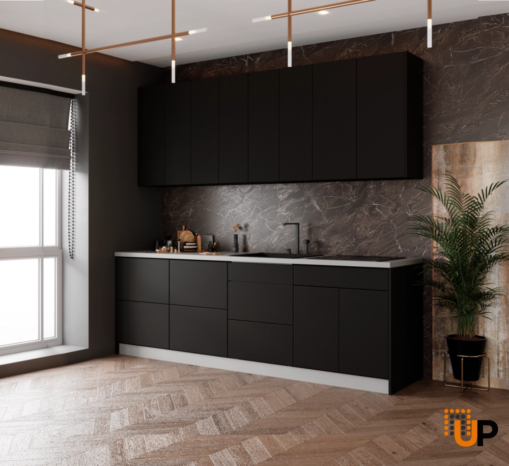 Kitchen Fusion Collection Black Color Base Size 8.5Ft Wide photo#2