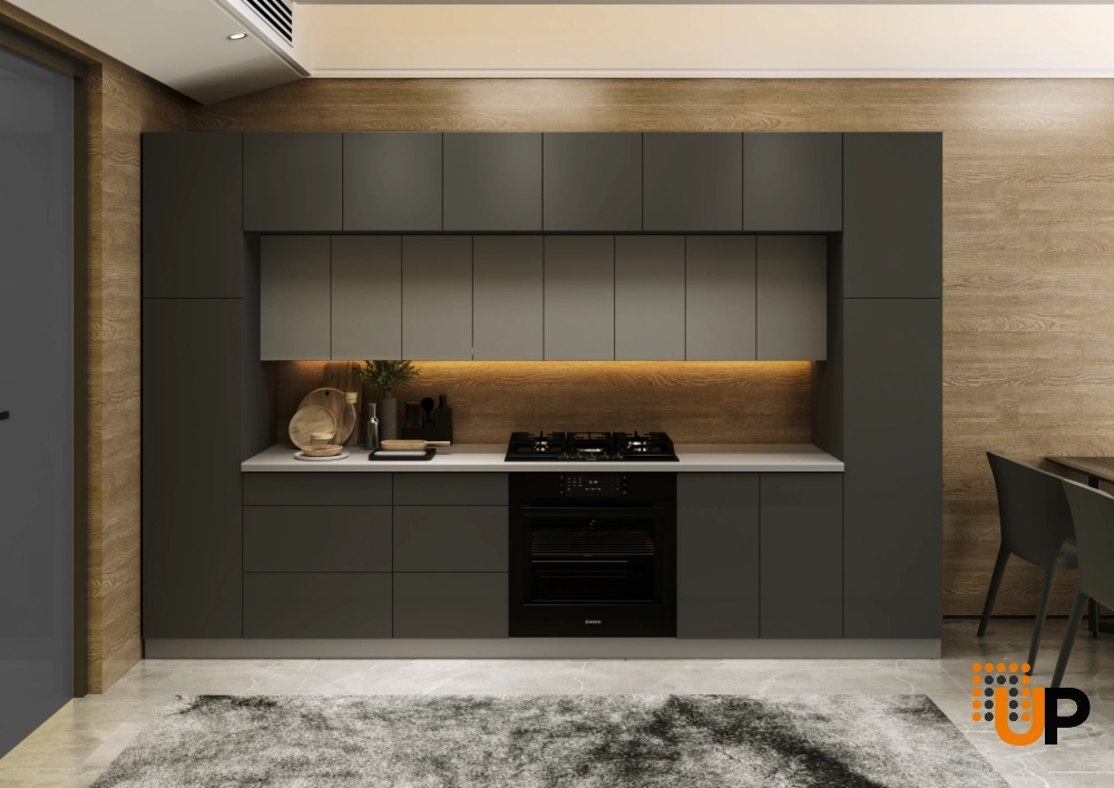 Kitchen Luxe Collection Gray & Black Color Base Size 12Ft Wide photo#2