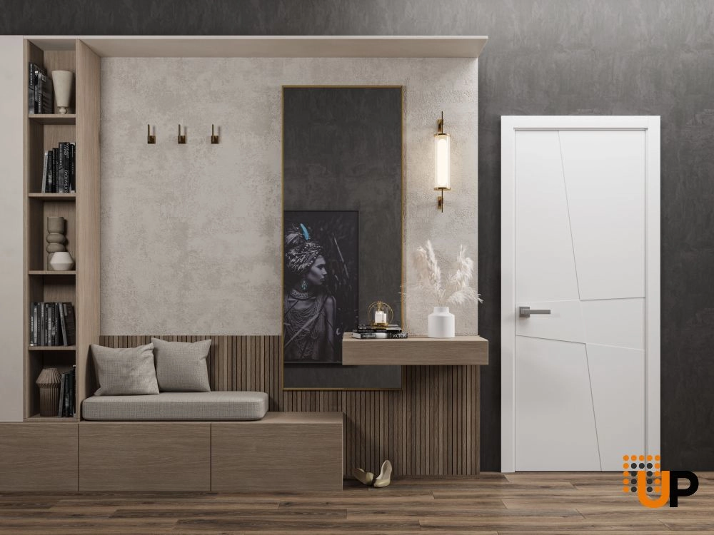 Single solid core interior swing door | Riviera 9009 White photo#2