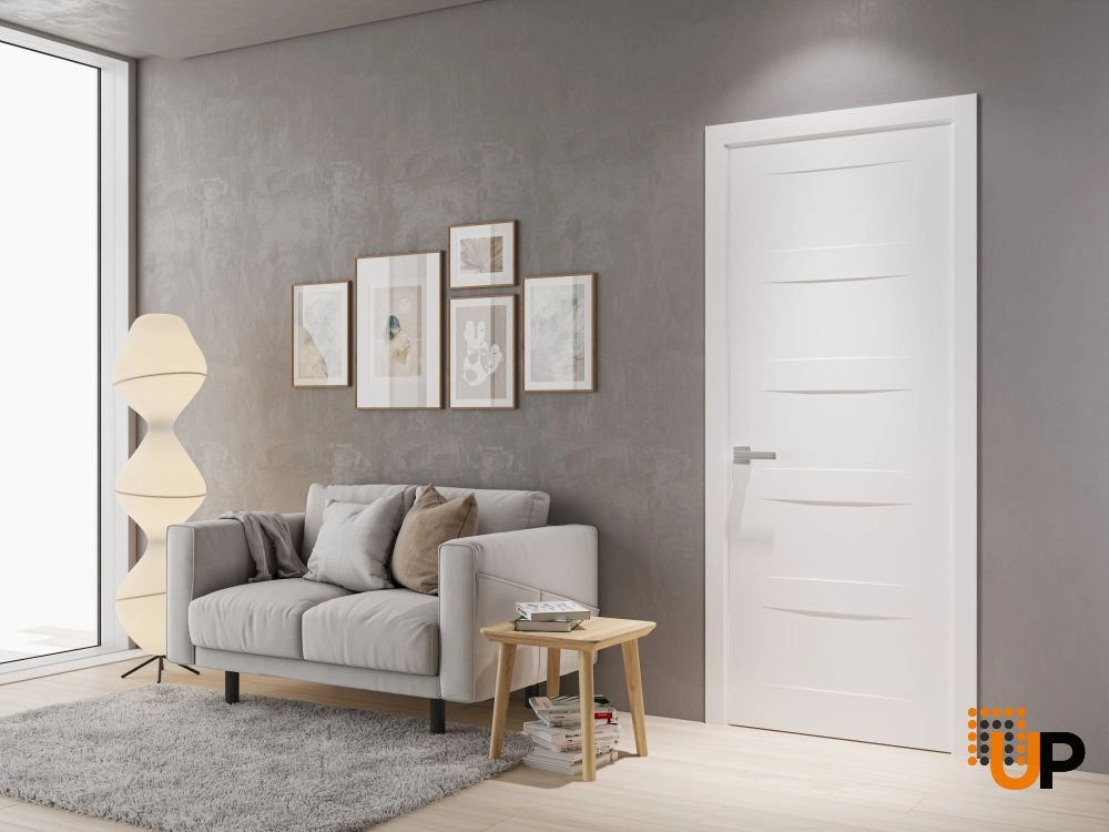 Single solid core interior swing door | Riviera 9017 White photo#2