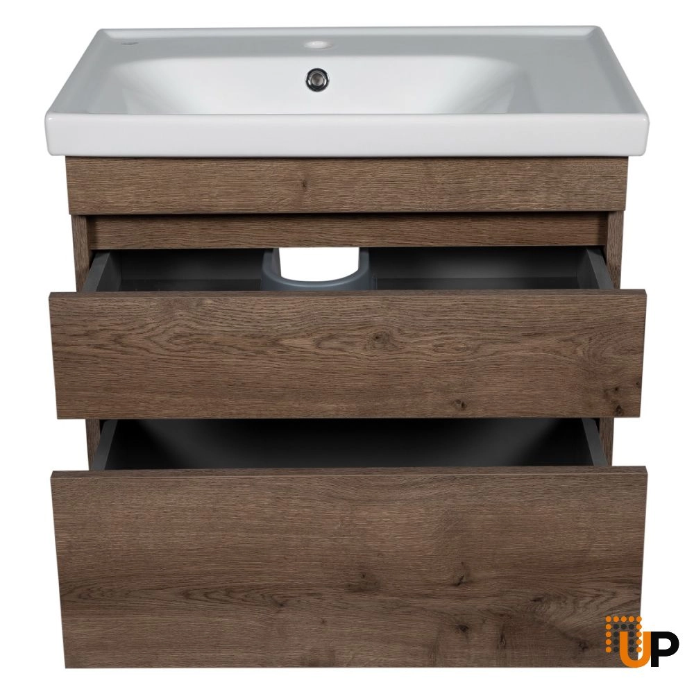 Modern Wall-Mounted Bathroom Vanity with Washbasin | Niagara Rosewood Collection | Non-Toxic Fire-Resistant MDF-24" photo#4
