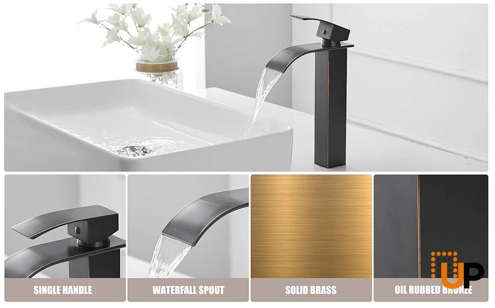 Oil Rubbed Bronze Vessel Sink Faucet, Single Handle Bathroom Faucet for Sink 1 Hole, Lavatory Vanity Tap photo#3