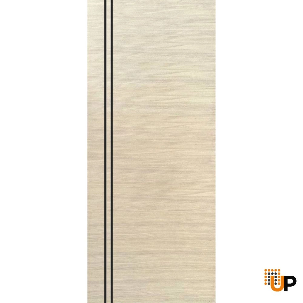 Single solid wood with honeycomb modern interior door slab | Planum 0016 Natural Veneer | 18 x 80 photo#1