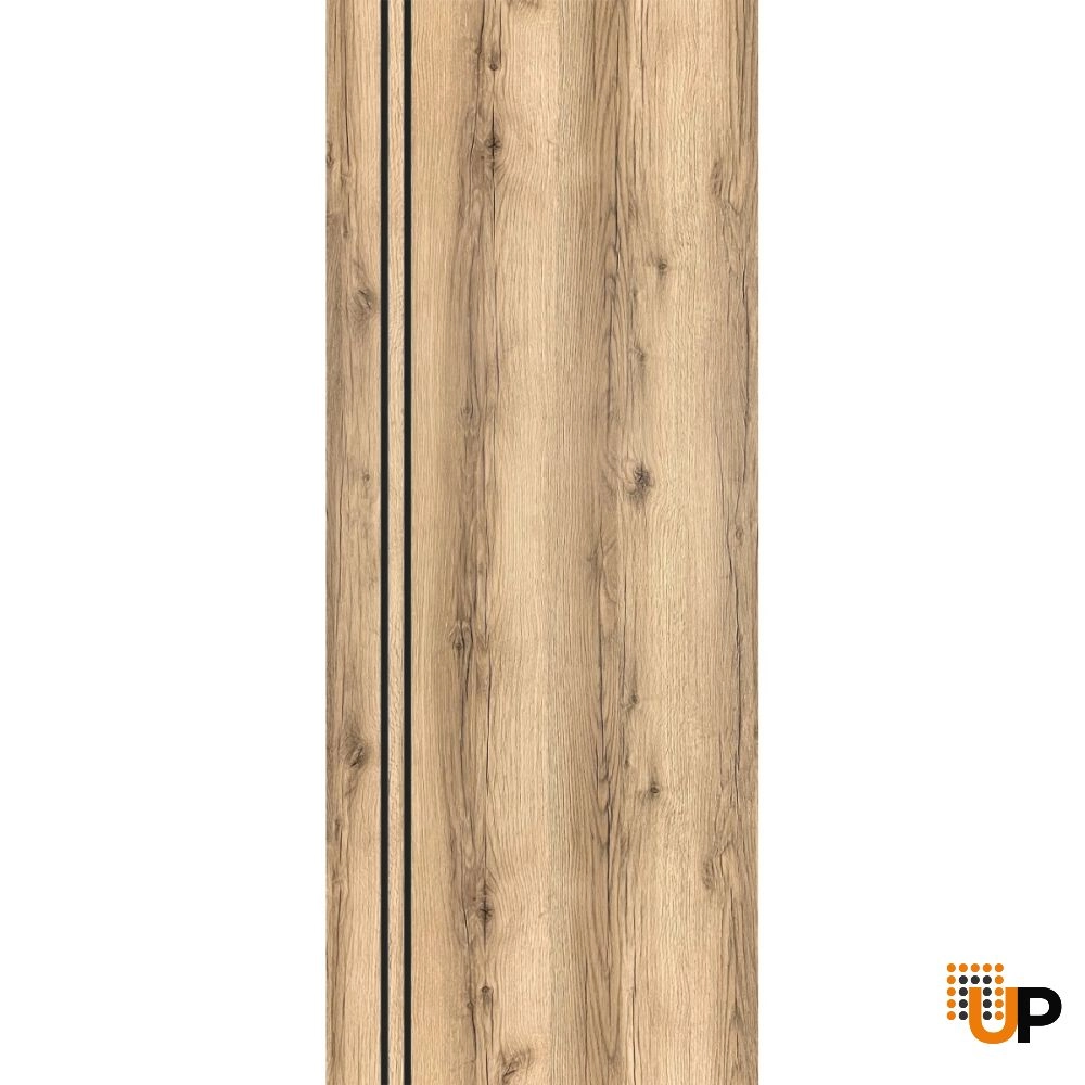 Single solid wood with honeycomb modern interior door slab | Planum 0016 Oak | 18 x 80 photo#1