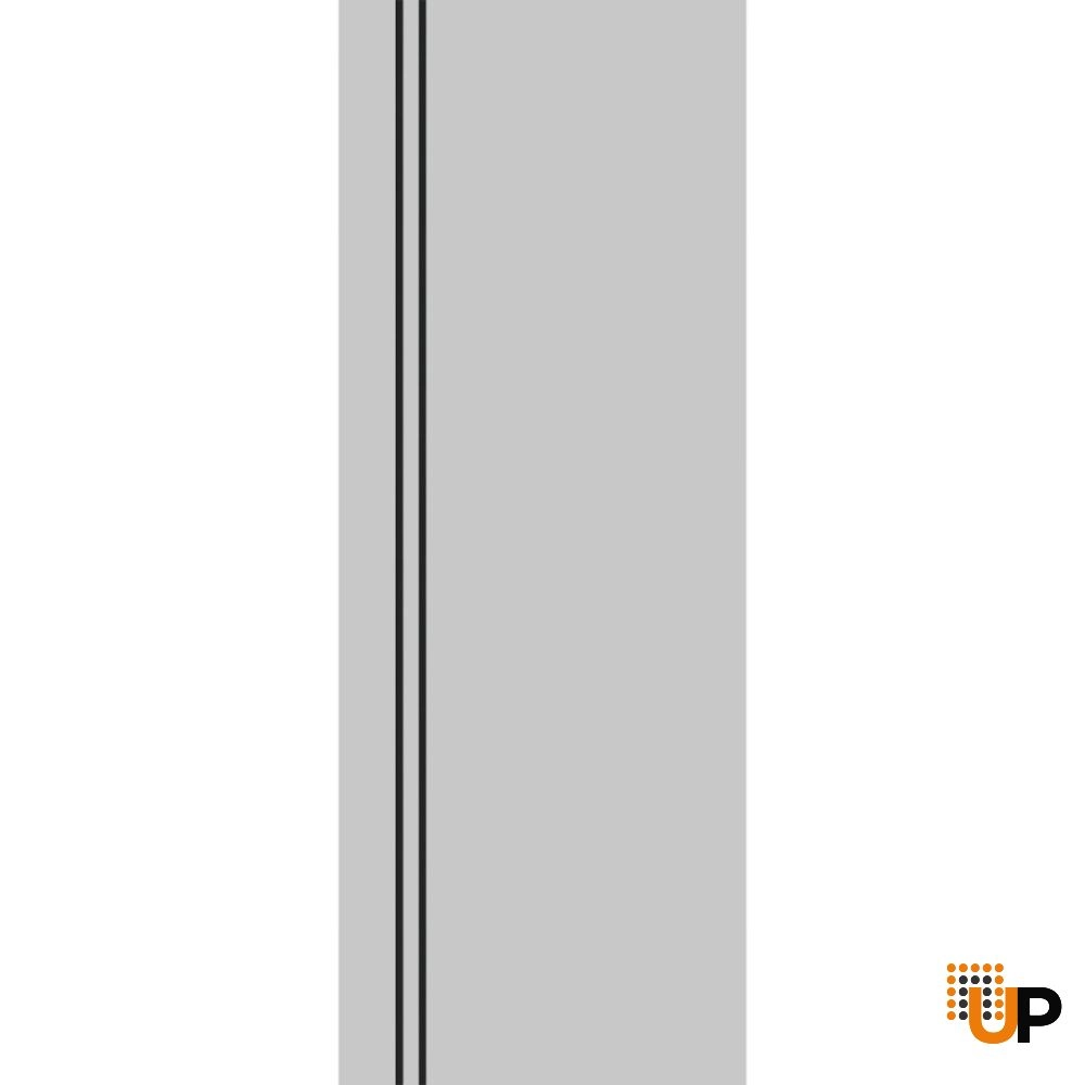 Single solid wood with honeycomb modern interior door slab | Planum 0016 Matte Grey | 18 x 80 photo#1