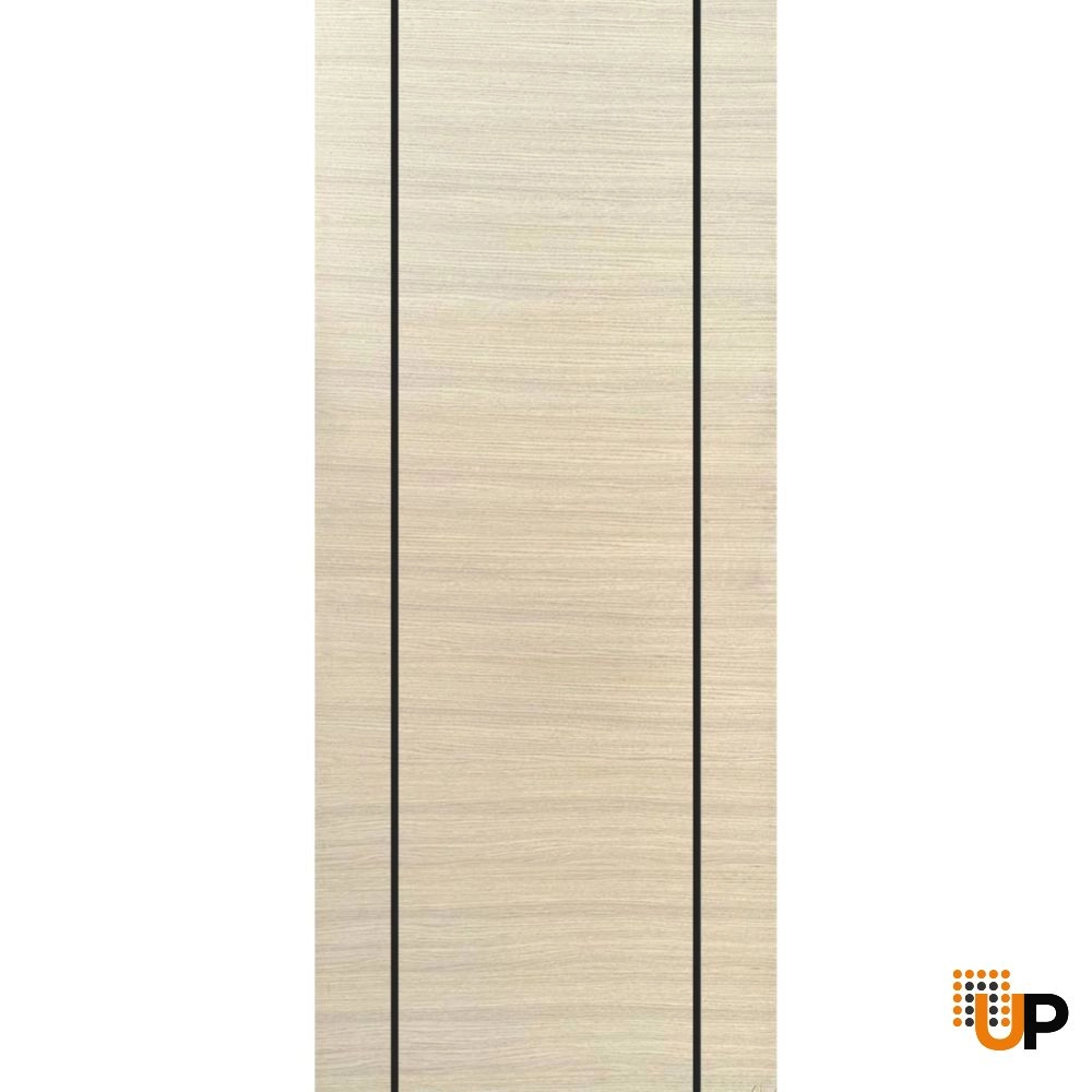 Single solid wood with honeycomb modern interior door slab | Planum 0017 Natural Veneer | 18 x 80 photo#1