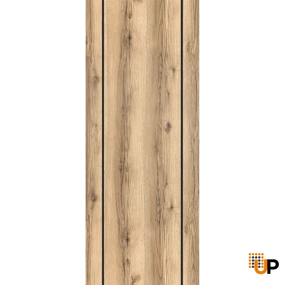 Single solid wood with honeycomb modern interior door slab | Planum 0017 Oak | 18 x 96 photo#1