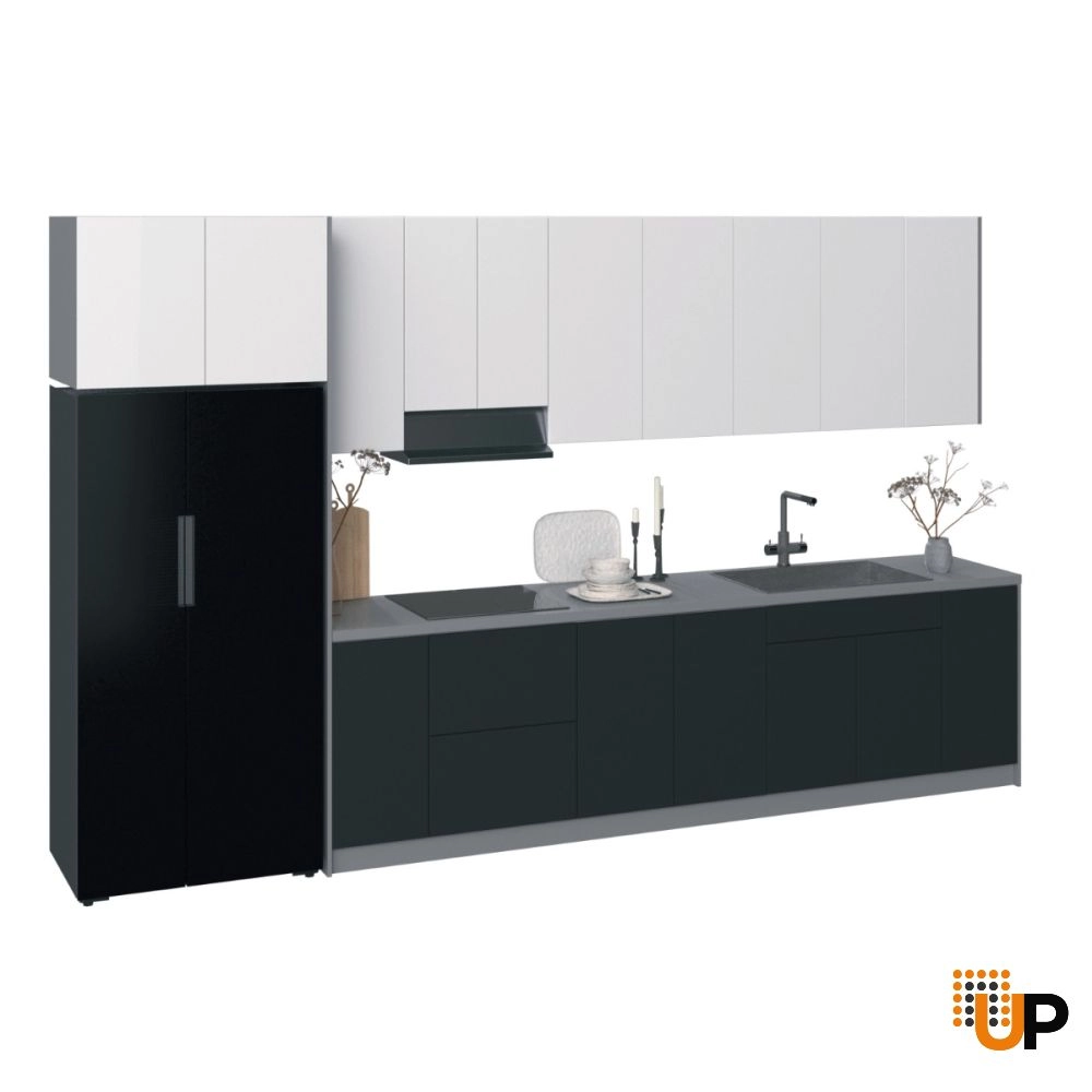 Kitchen Timekeeper Collection Black & White Gloss Color Base Size 13Ft Wide photo#1
