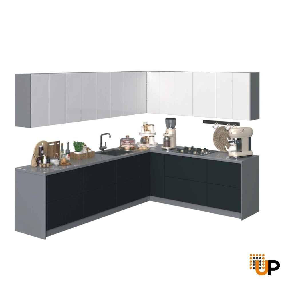 Kitchen Culinary Collection Black & White Gloss Color Base Size 10Ft Wide photo#1