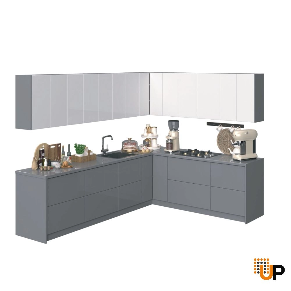 Kitchen Culinary Collection Gray & White Gloss Color Base Size 10Ft Wide photo#1