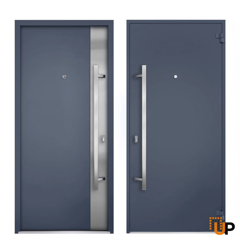 Single swing metal-aluminum modern exterior door | Deux 0729 Gray Graphite | 36 x 80 photo#5