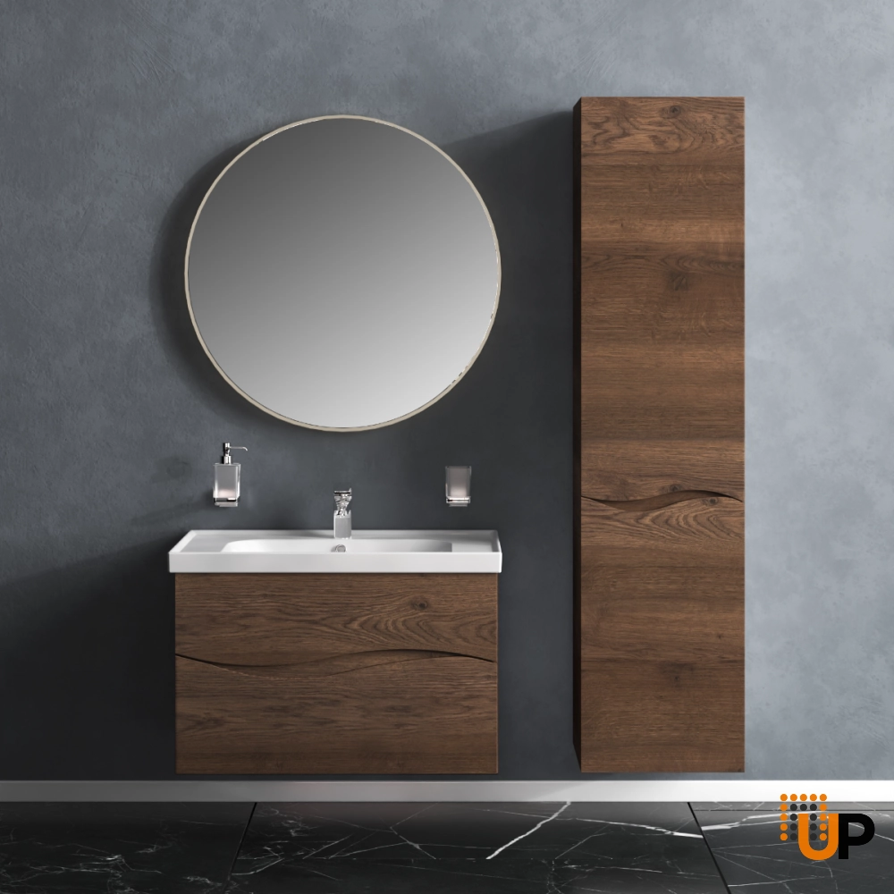 Side Vanity Cabinet Wave Collection Rosewood 16" photo#2
