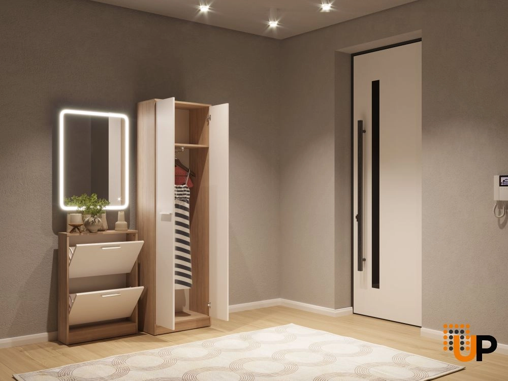 Single swing metal-aluminum modern exterior door with tinted clear-mirrored glass | Dekton 0163 Ardesia Nero | 36 x 96 photo#6