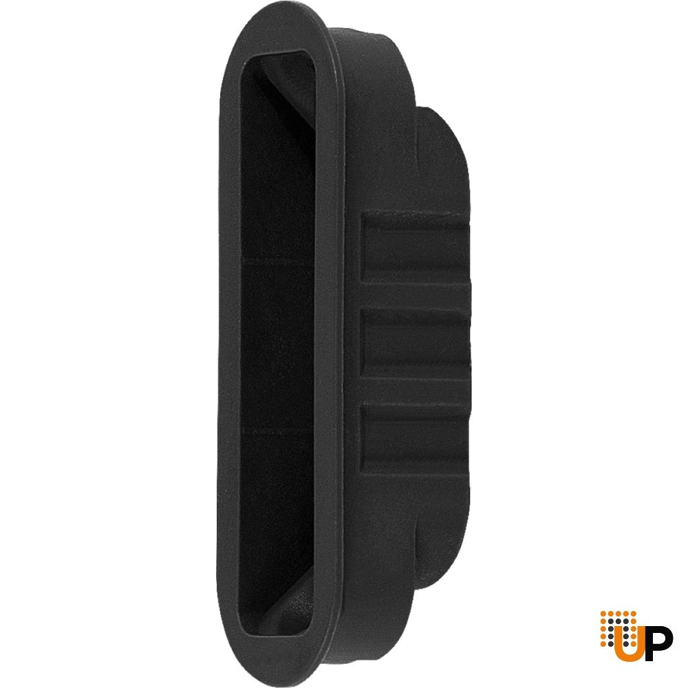 AGB Wave Hidden Handle for Interior Doors for Magnetic Lock, Matte Black, Passage photo#4
