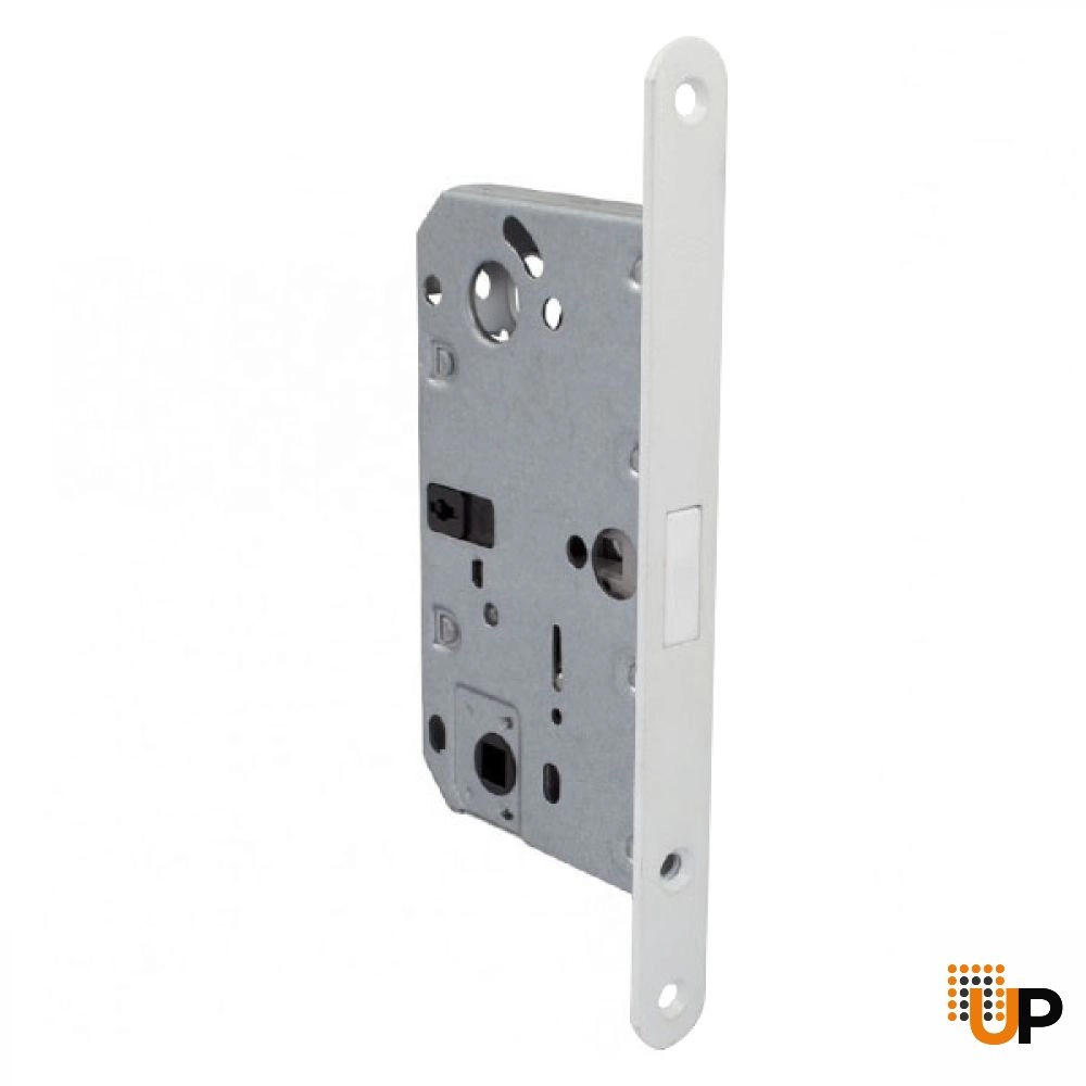 AGB Wave Hidden Handle for Interior Doors for Magnetic Lock, Matte White, Passage photo#3